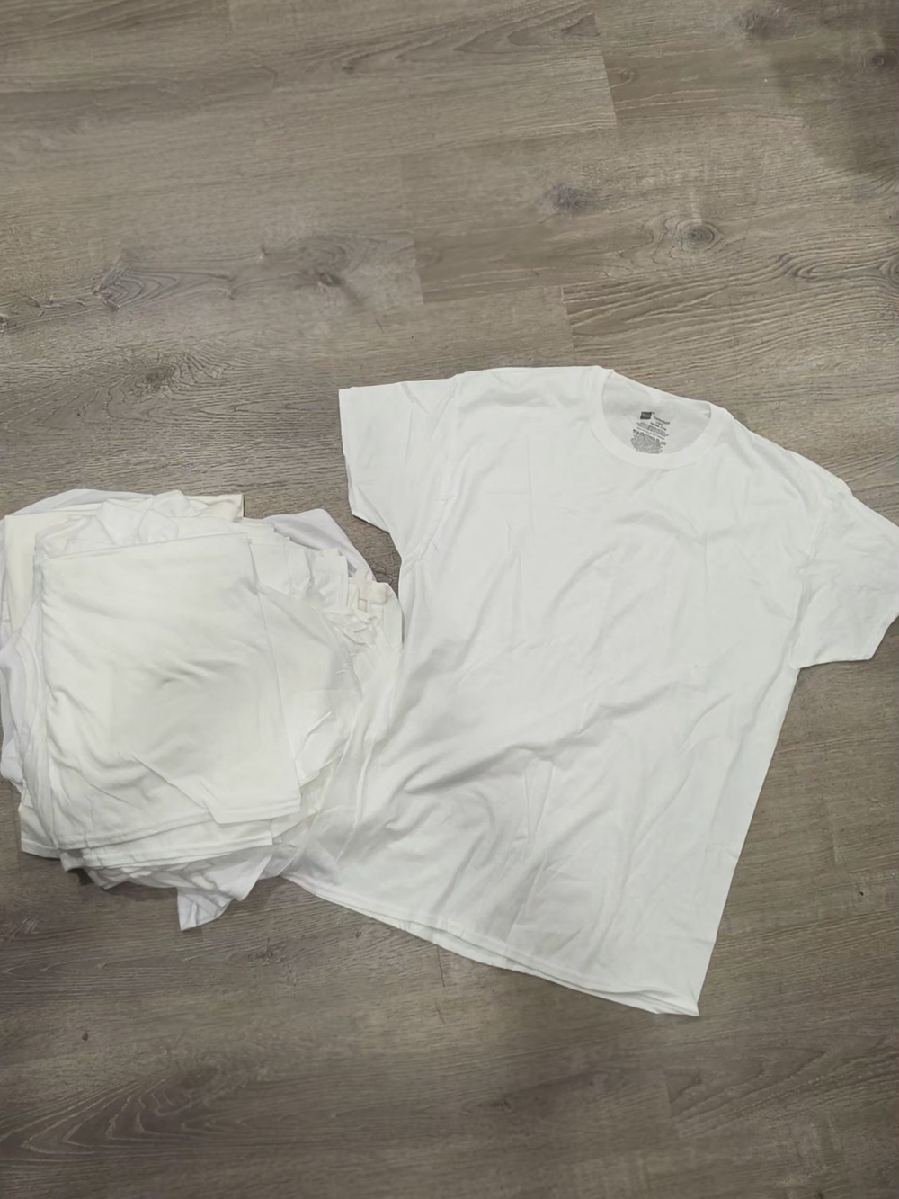 Classic White Kids' Crew Neck T-Shirt - Pack
